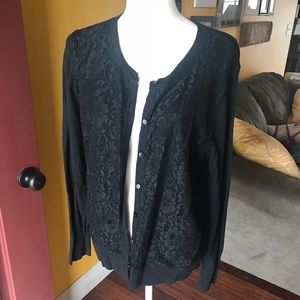 Black lace cardigan